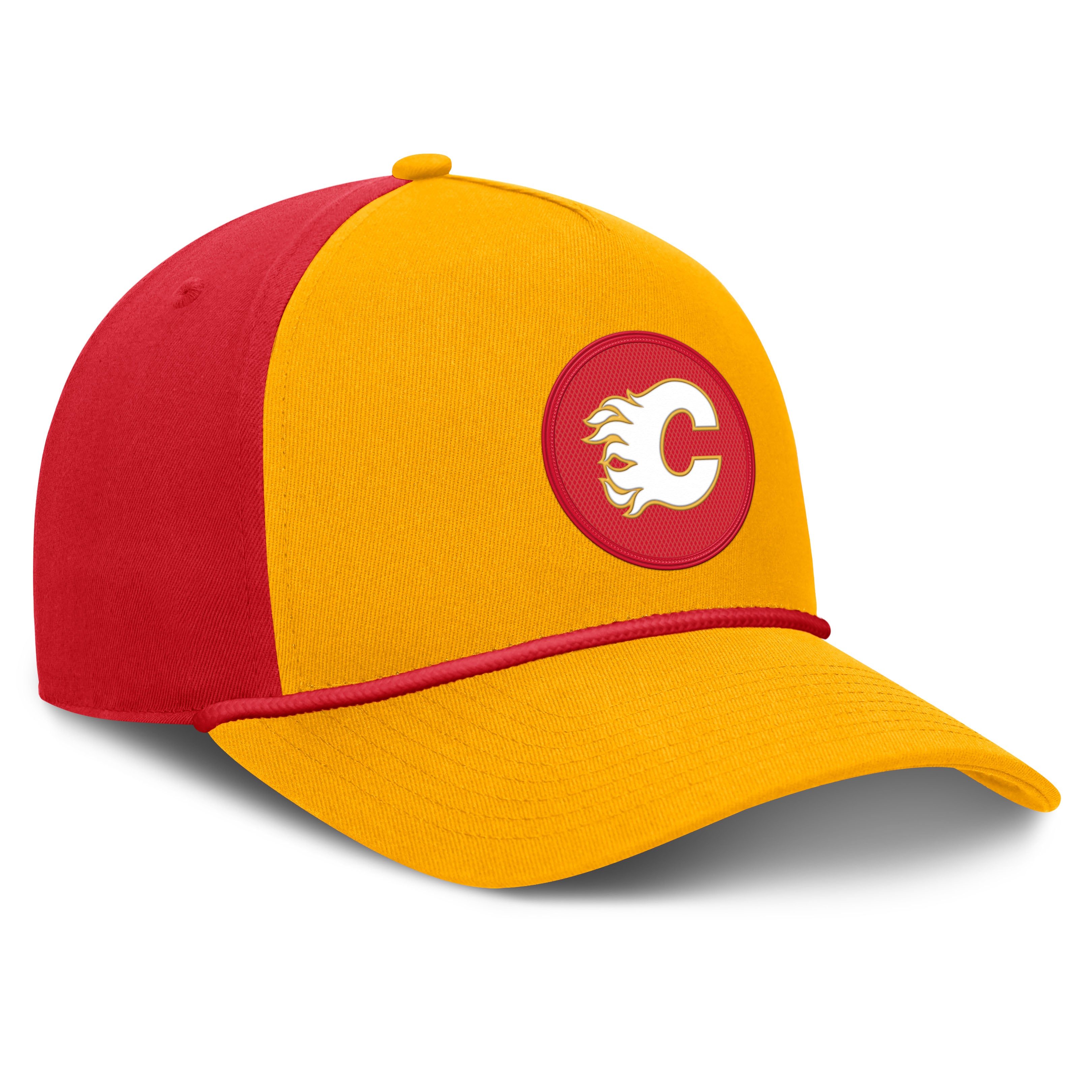 Men's Fanatics Yellow Calgary Flames Authentic Pro Rink A-Frame Adjustable Hat
