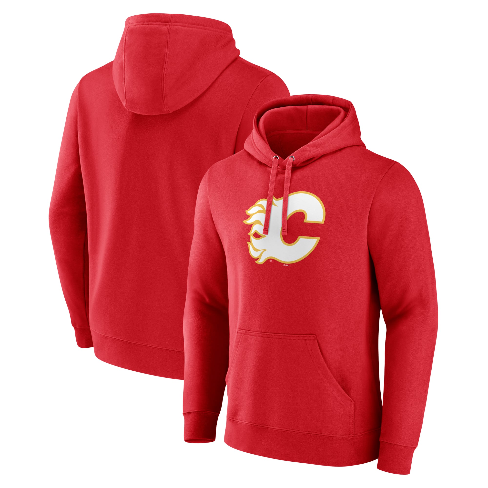 Sweat à capuche rouge pour homme avec logo principal des Flames de Calgary