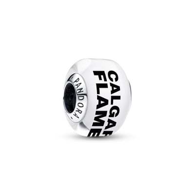 Calgary Flames Pandora Glass Murano Charm