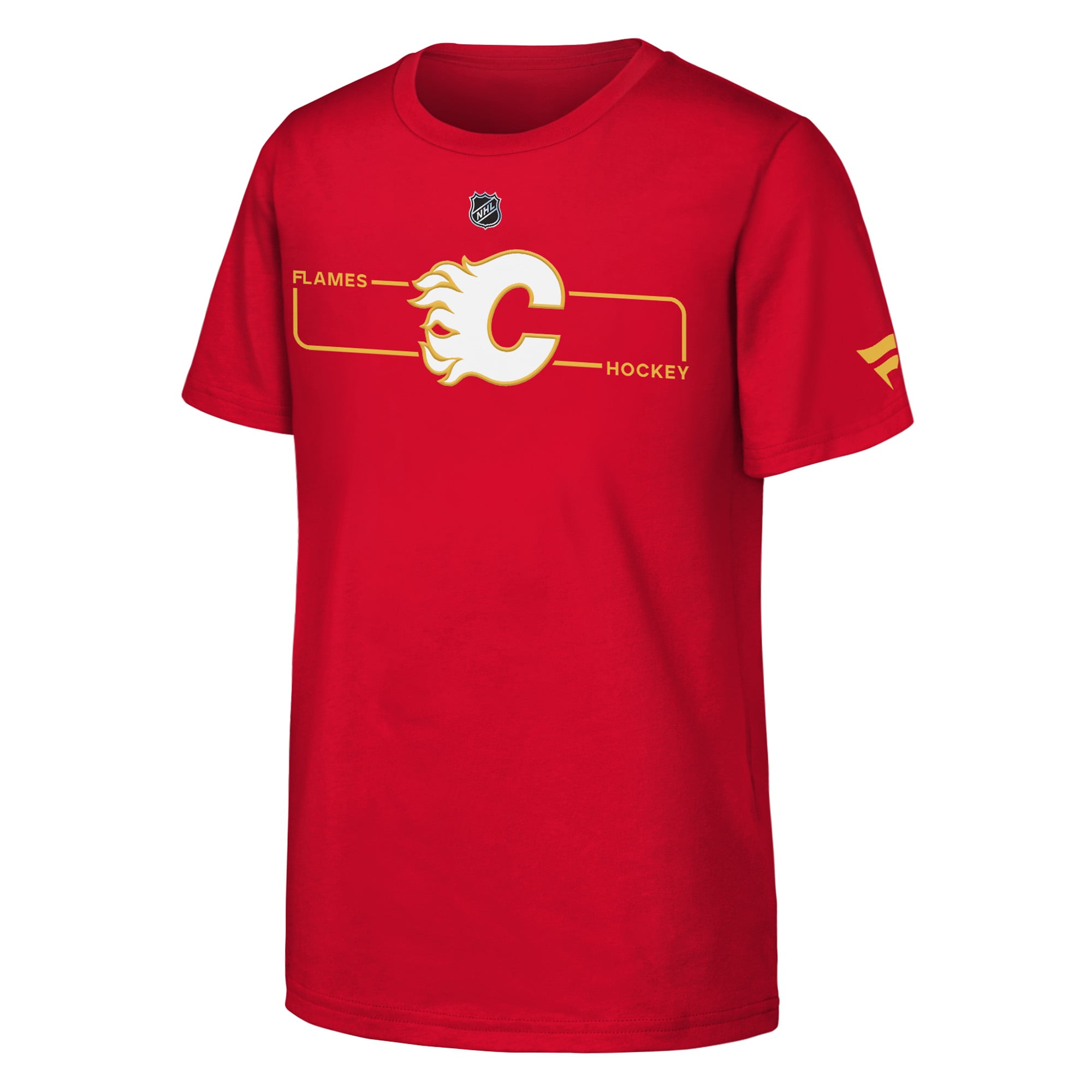 T-shirt authentique de patinoire Pro Rink des Flames Calgary rouges Youth Fanatics