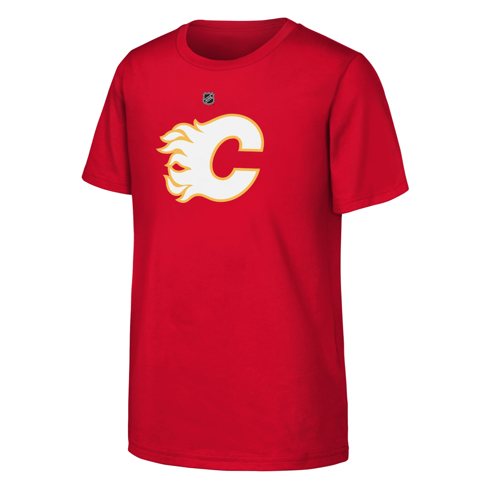 T-shirt Outerstuff rouge pour jeunes avec logo principal des Flames de Calgary
