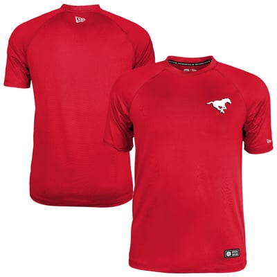 Calgary Stampeders New Era 2026 Sideline Cavort Raglan T-Shirt - Red