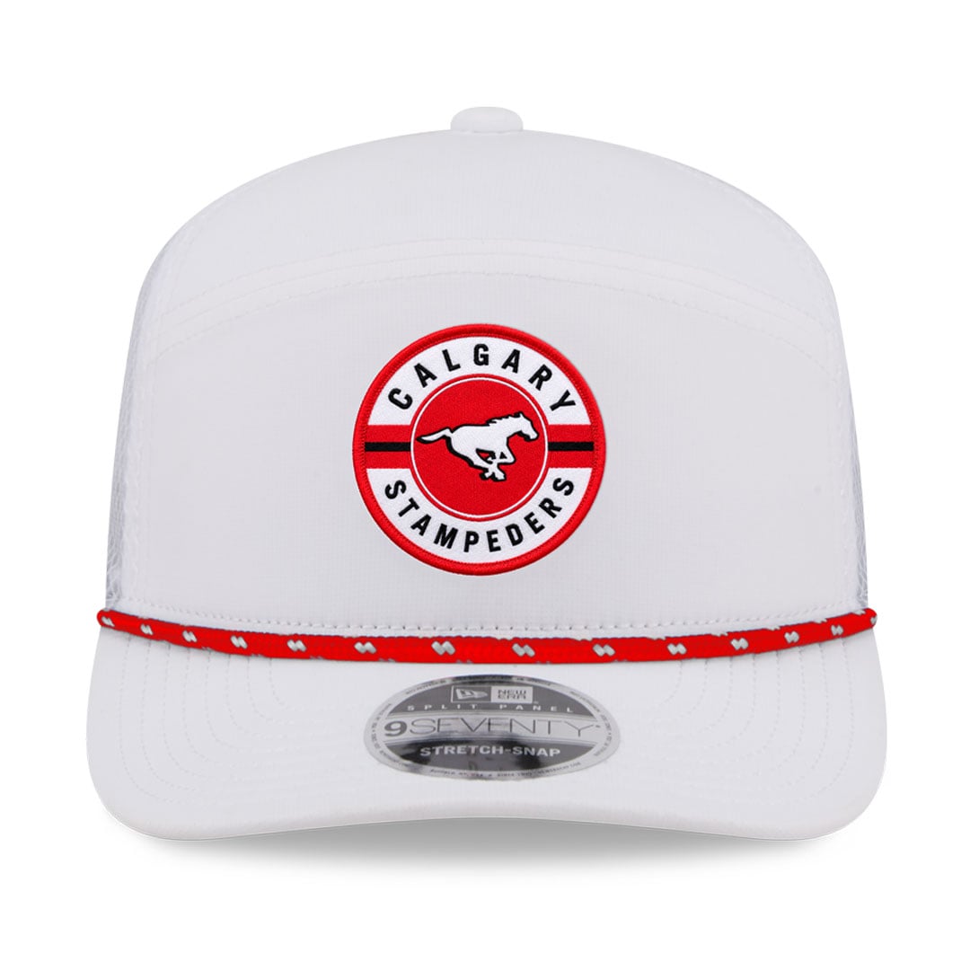 Men's New Era White Calgary Stampeders 2026 Sideline Rope 9SEVETNTY Adjustable Hat