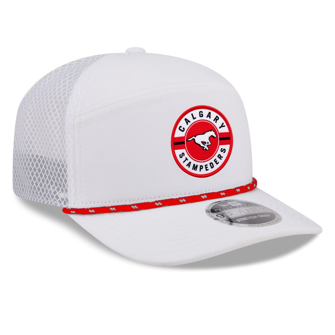 Men's New Era White Calgary Stampeders 2026 Sideline Rope 9SEVETNTY Adjustable Hat