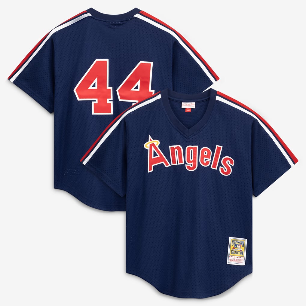 メンズ Mitchell&Ness レジー・ジャクソン ネイビー カリフォルニア 