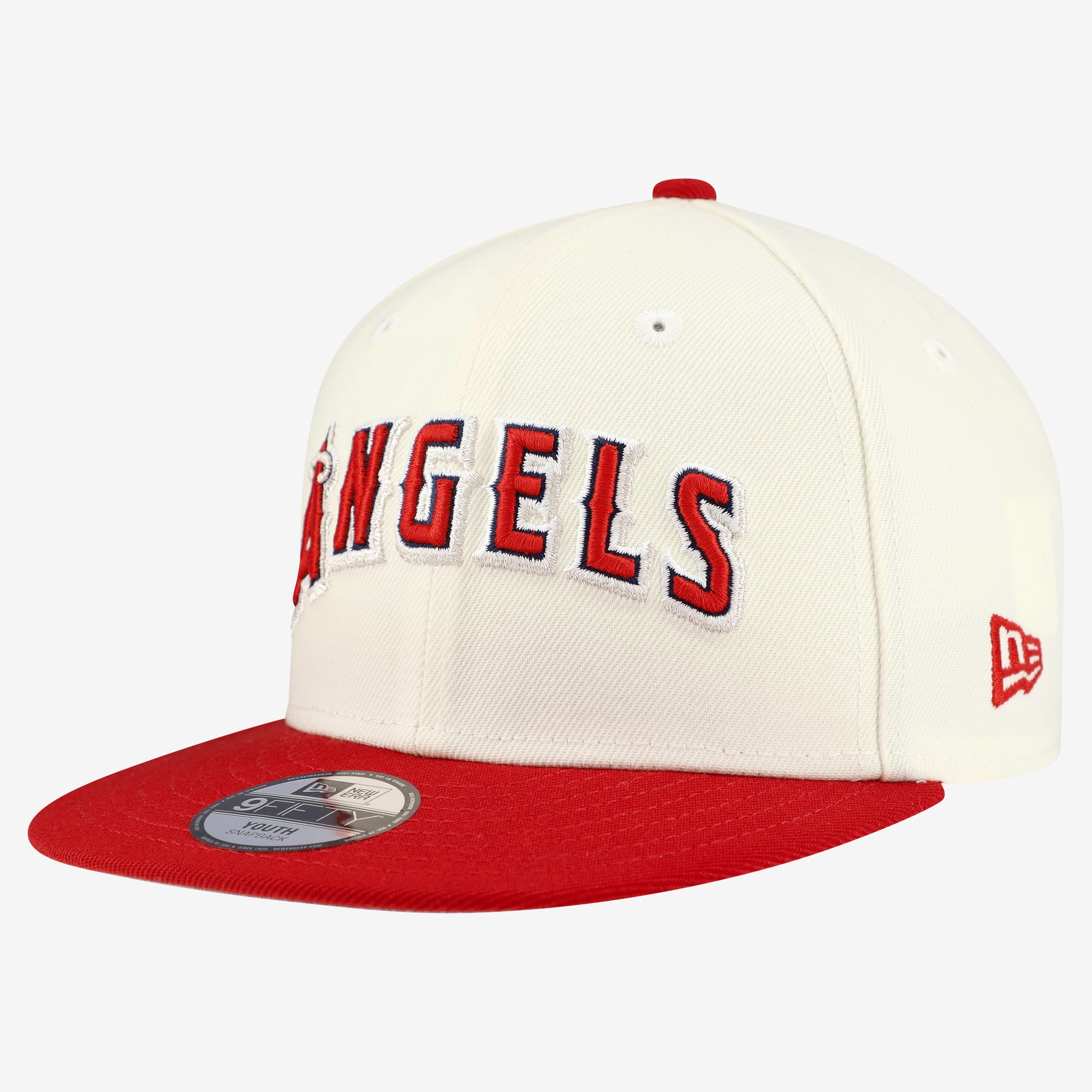 Youth New Era White California Angels Two-Tone 9FIFTY Snapback Hat