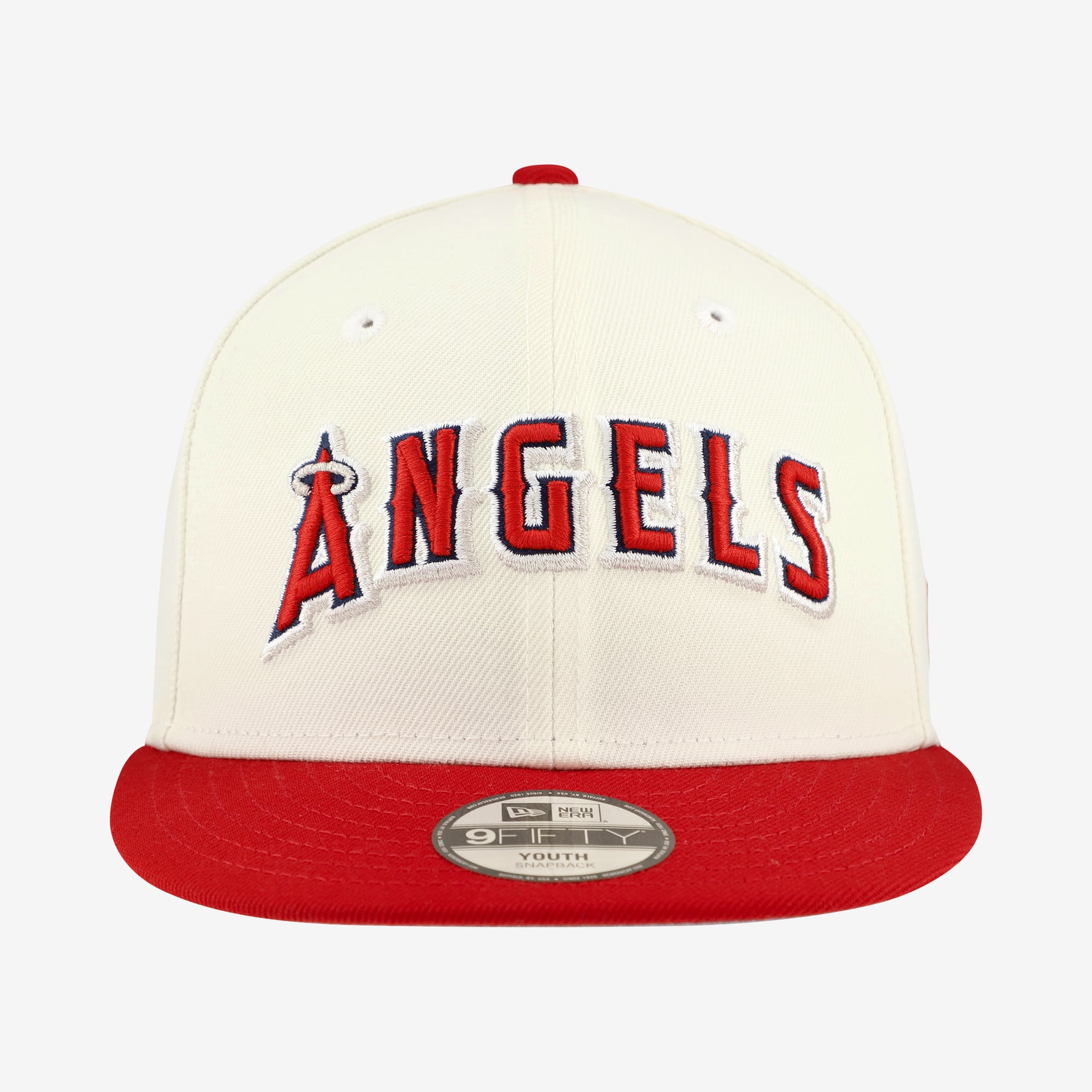 Youth New Era White California Angels Two-Tone 9FIFTY Snapback Hat