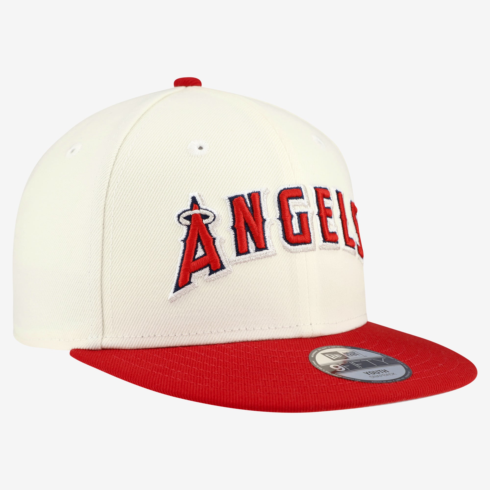 Youth New Era White California Angels Two-Tone 9FIFTY Snapback Hat