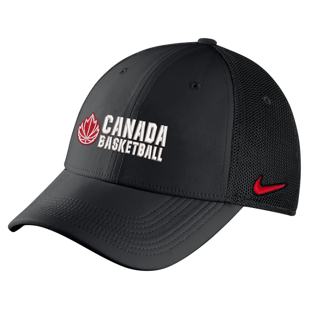 Casquette Flex Swoosh en maille pour jeunes Nike de Canada Basketball - Noir