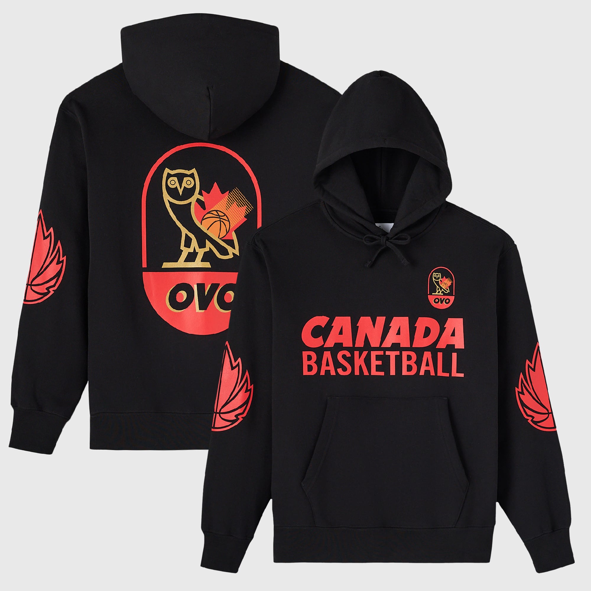 Men's OVO Gray Canada Basketball Hoodie