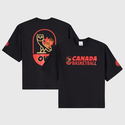 T-shirt OVO de basketball Canada - Noir