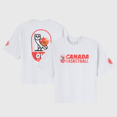 T-shirt OVO de basketball Canada - Gris
