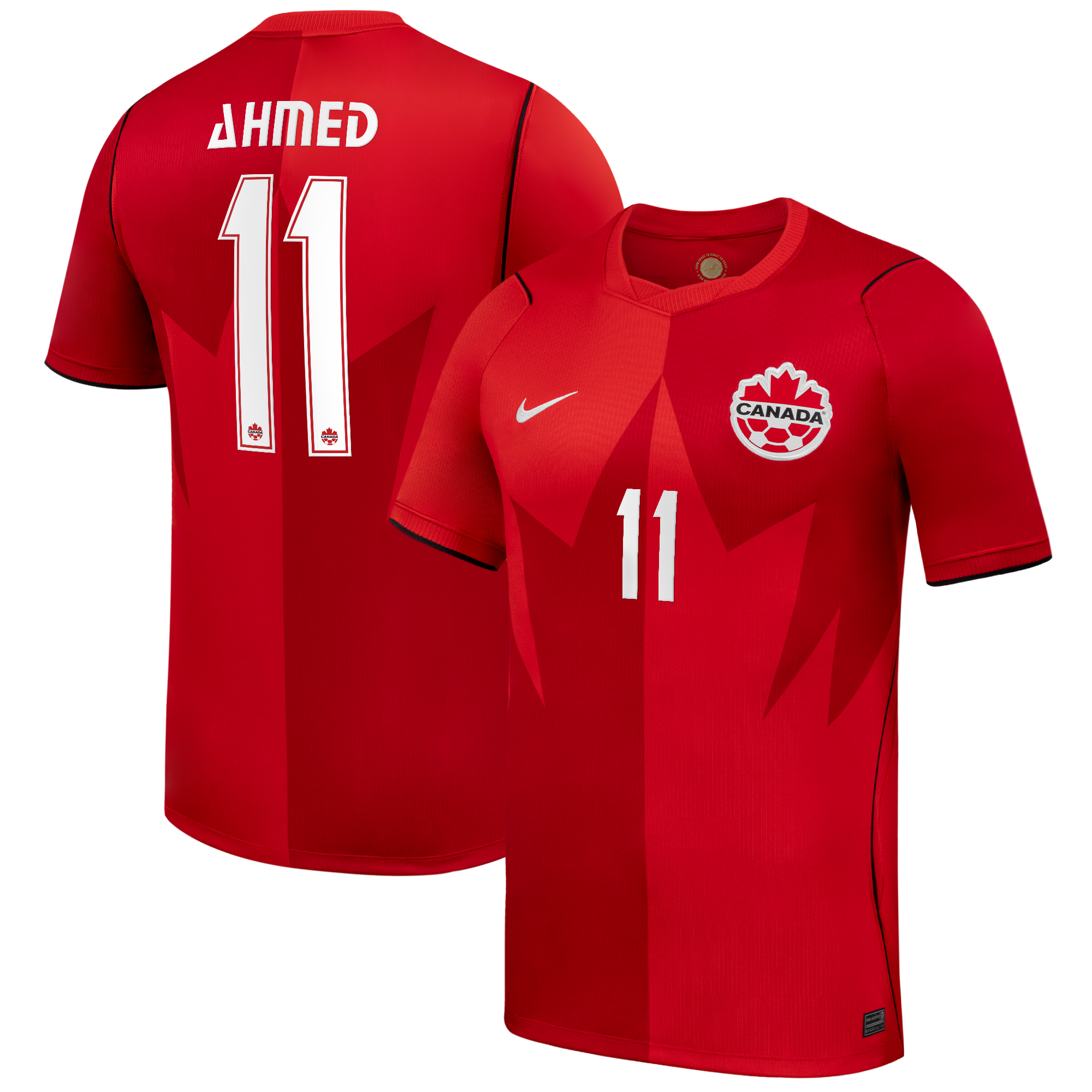 Men's Nike Ali Ahmed Red Canada Soccer 2026 Home Stadium Replica Jersey