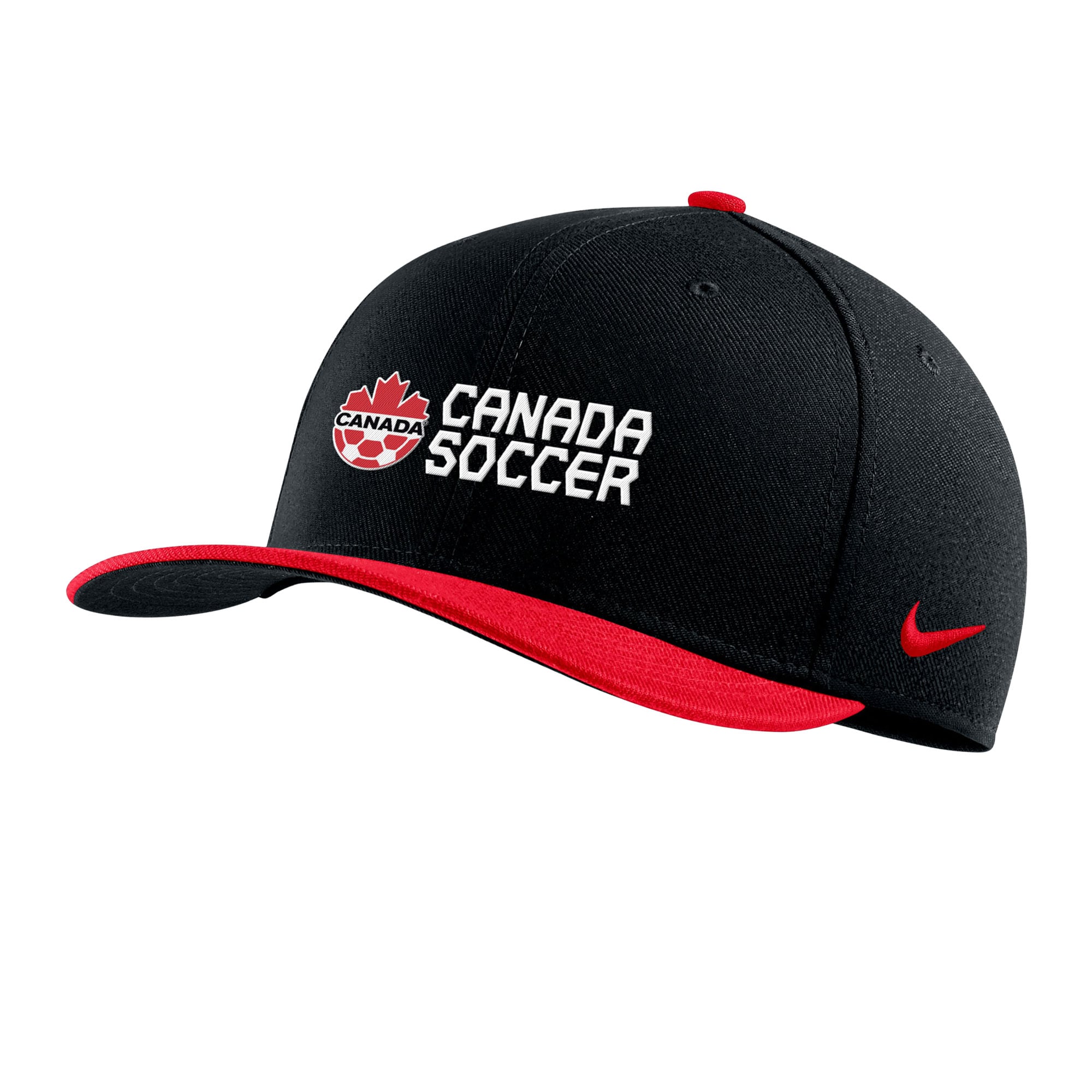 Men's Nike Black Canada Soccer Swoosh Performance Flex Hat