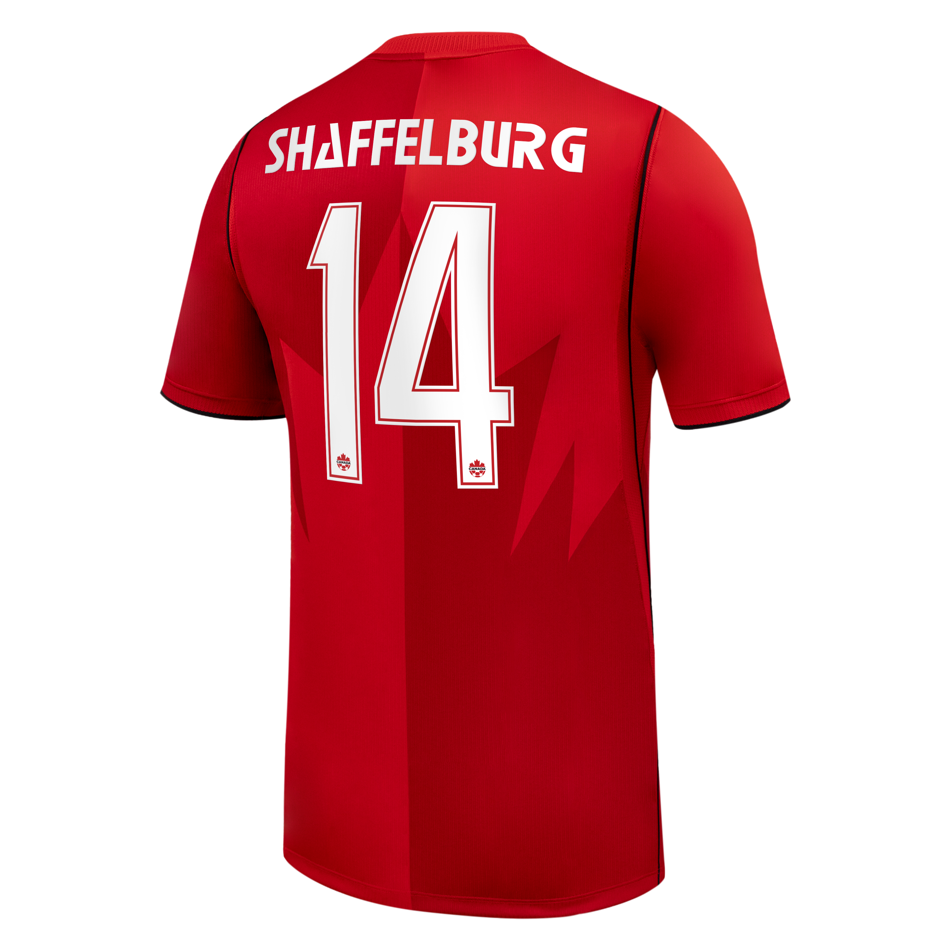 Men's Nike Jacob Shaffelburg Red Canada Soccer 2026 Home Stadium Replica Jersey