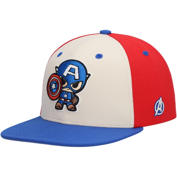 Casquette Marvel Snapback Brodée - Logo Marvel, Noir Et Rouge, Taille Unique Ajustable