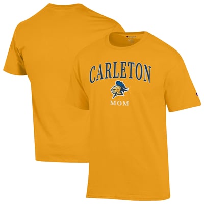  Carleton Knights Champion Women's Arch Mom Jersey T-Shirt - Maize