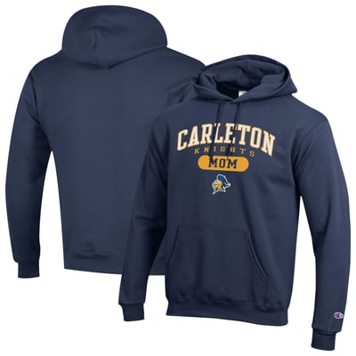 Carleton Knights Champion Women's Mom Pill Box Eco Powerblend Hoodie - Navy