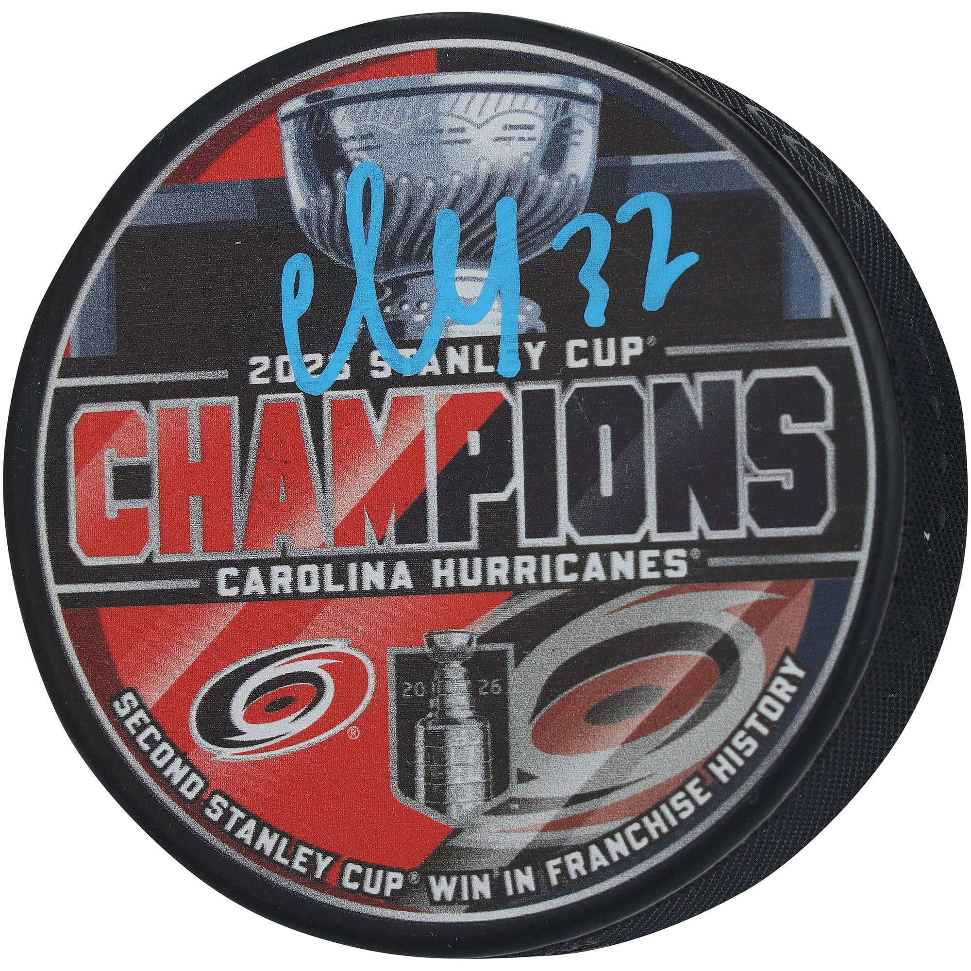 Andrei Svechnikov Carolina Hurricanes Autographed 2026 Stanley Cup Champions Hockey Puck