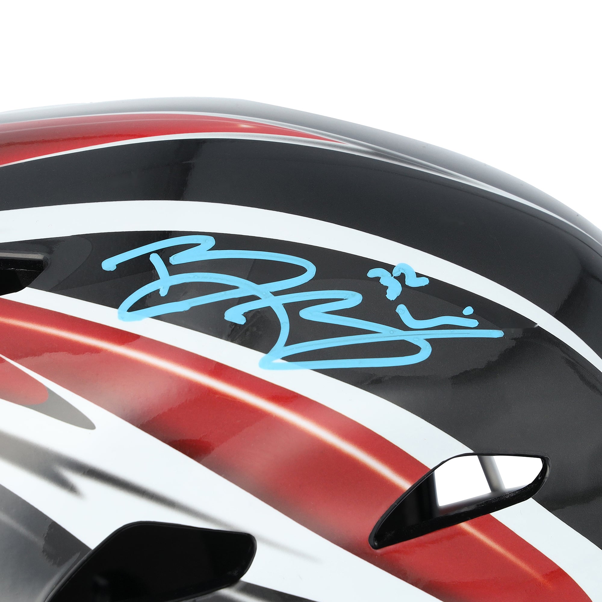 Masque de gardien de but réplique autographié de Brandon Bussi, Hurricanes de la Caroline