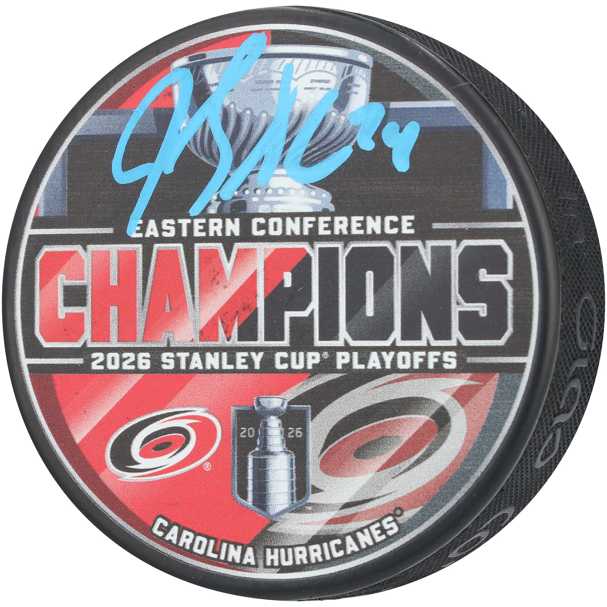 Jaccob Slavin Carolina Hurricanes Autographed 2026 Eastern Conference Champions Hockey Puck