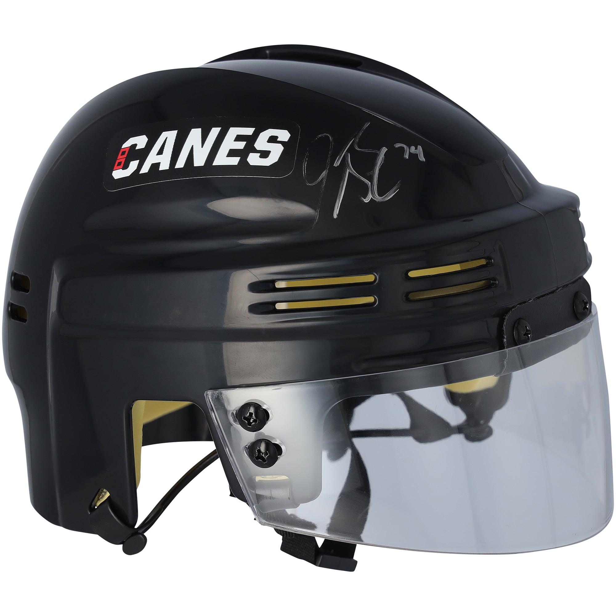 Jaccob Slavin Carolina Hurricanes Autographed Black Mini Helmet