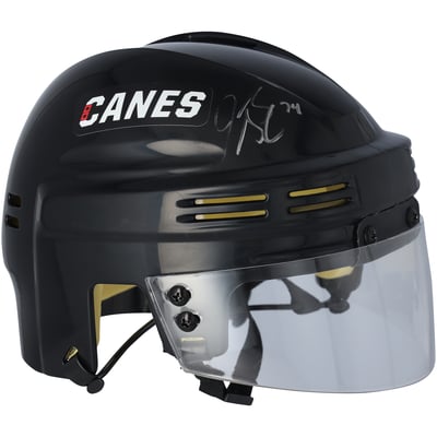 Jaccob Slavin Carolina Hurricanes Autographed Fanatics Authentic Black Mini Helmet
