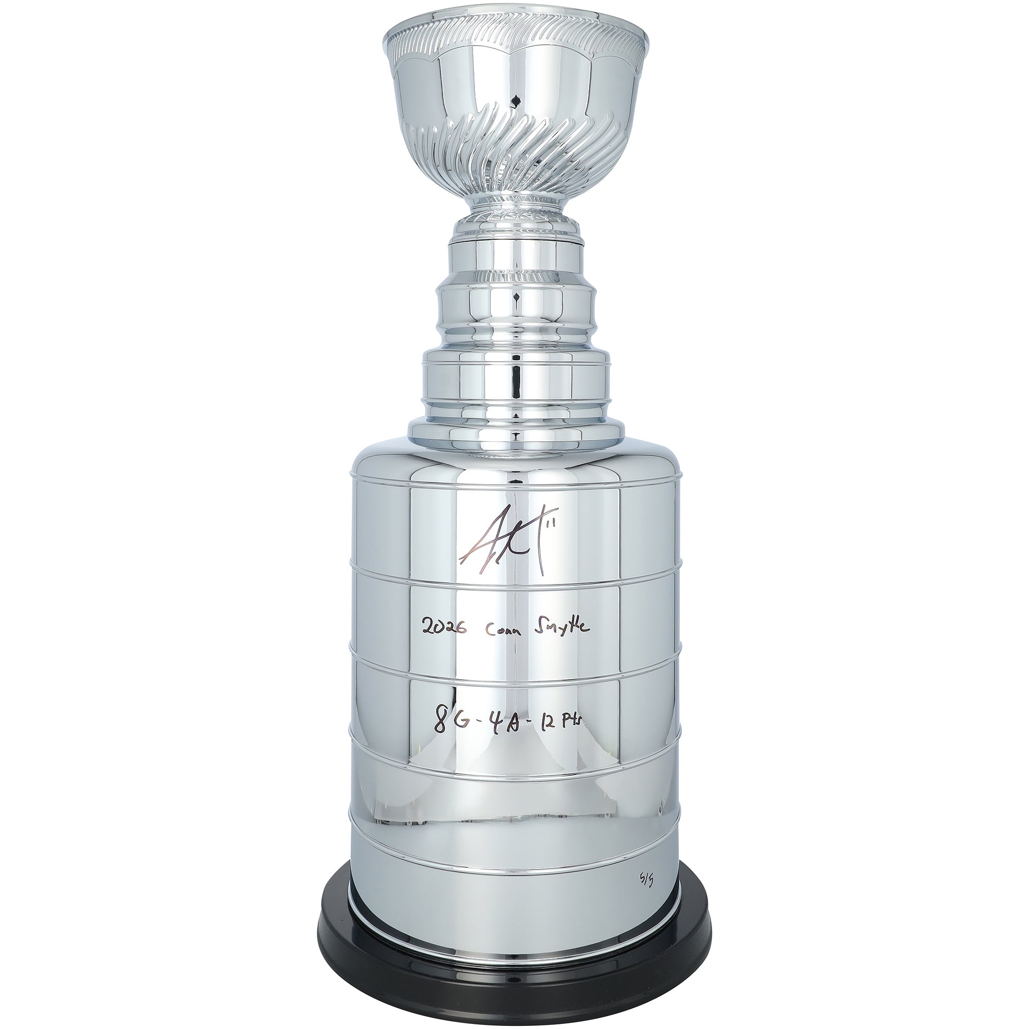 Réplique de la Coupe Stanley 2026, champions, signée par Jordan Staal des Hurricanes de la Caroline, avec inscriptions multiples - Édition limitée n° 5/5