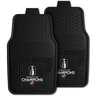 Carolina Hurricanes Logo Brands 2026 Stanley Cup Champions Two-Piece Vinyl Car Mat Set - Black