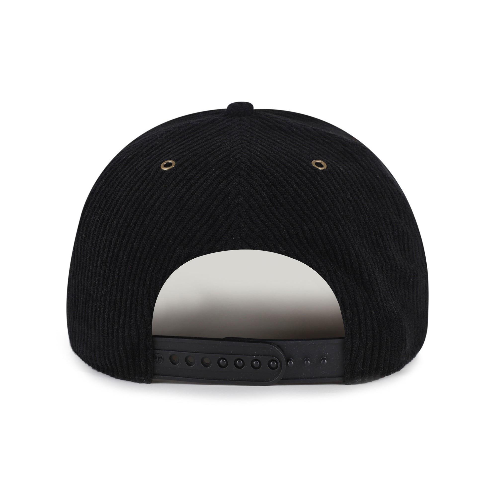 Masque de hockey Carolina Hurricanes noir pour homme, modèle 47, en velours côtelé avec boucle ajustable.
