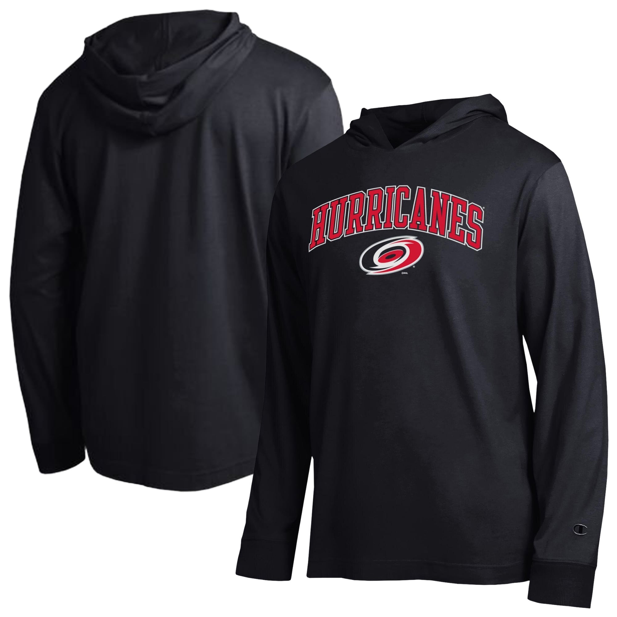 T-shirt à manches longues et capuche léger Champion noir Carolina Hurricanes All-Star pour homme