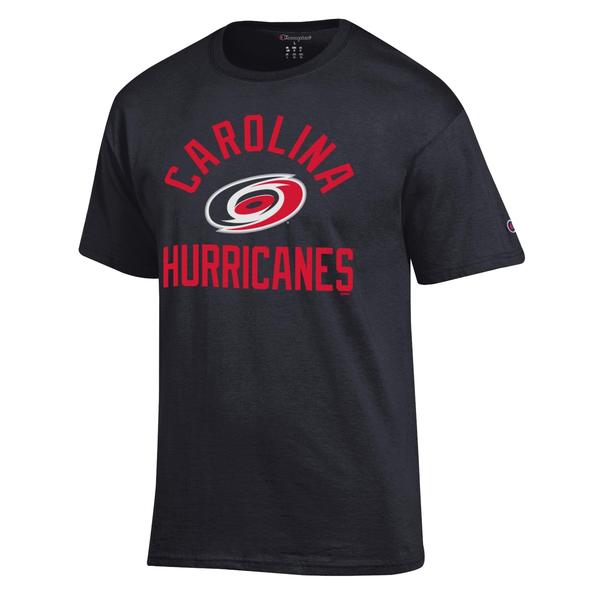 Men's Champion  Black Carolina Hurricanes Primary Logo Jersey T-Shirt