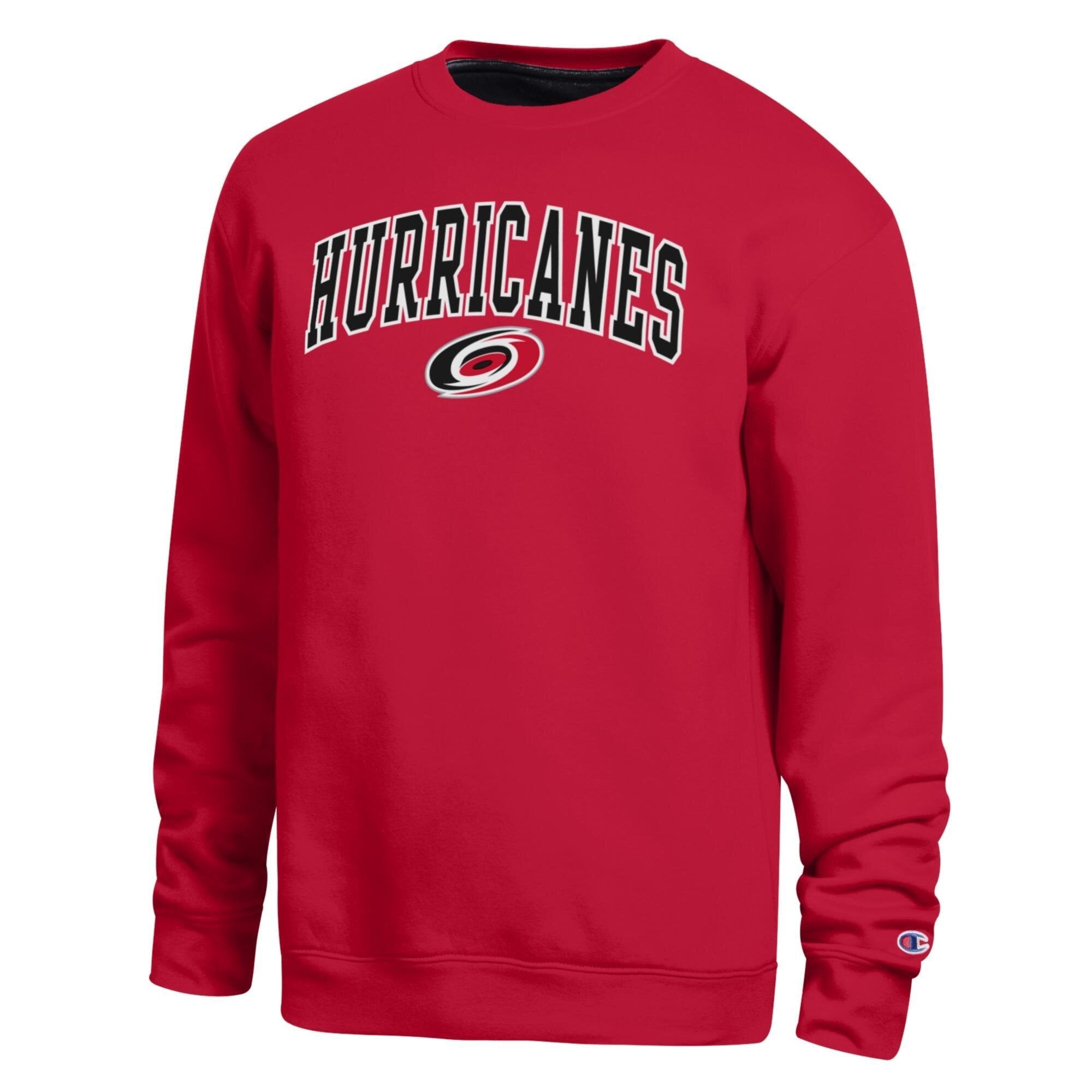 Men's Champion Red Carolina Hurricanes Contrast Sweatshirt