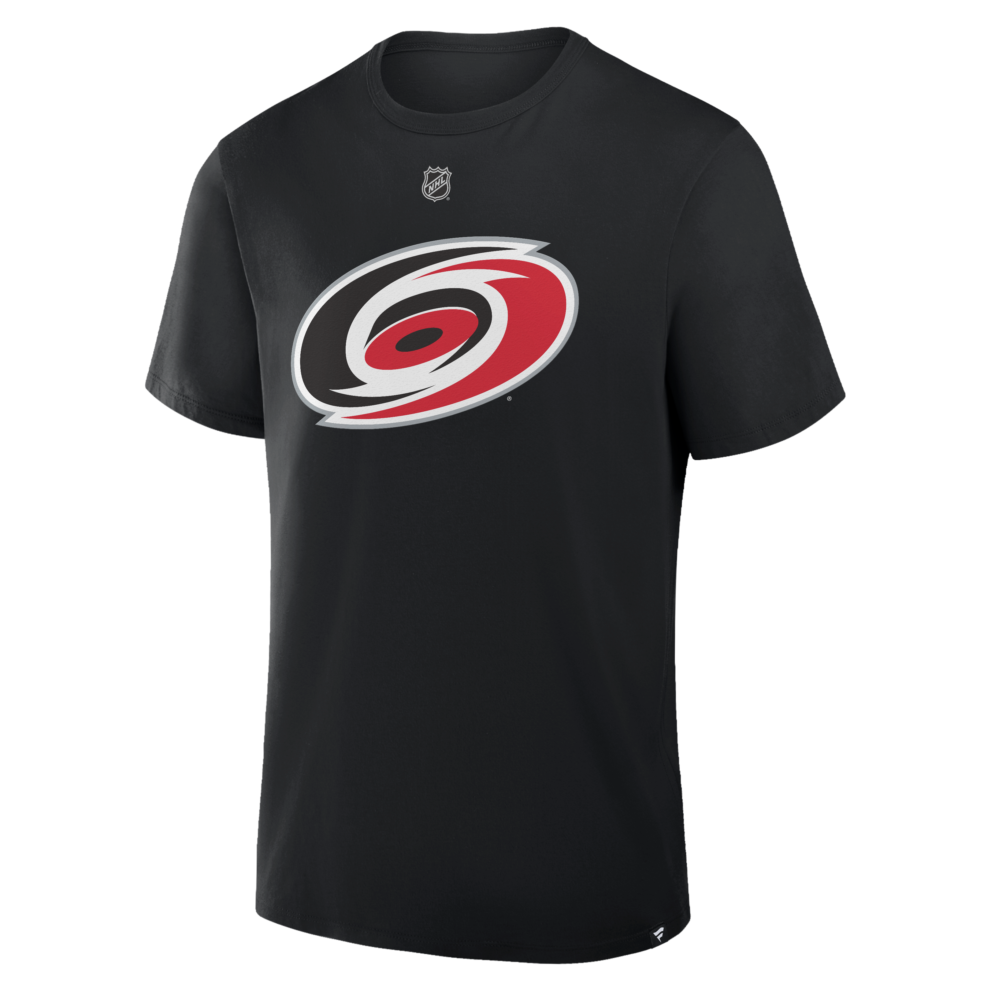 T-shirt authentique Fanatics Andrei Svechnikov noir des Hurricanes de la Caroline, avec nom et numéro.