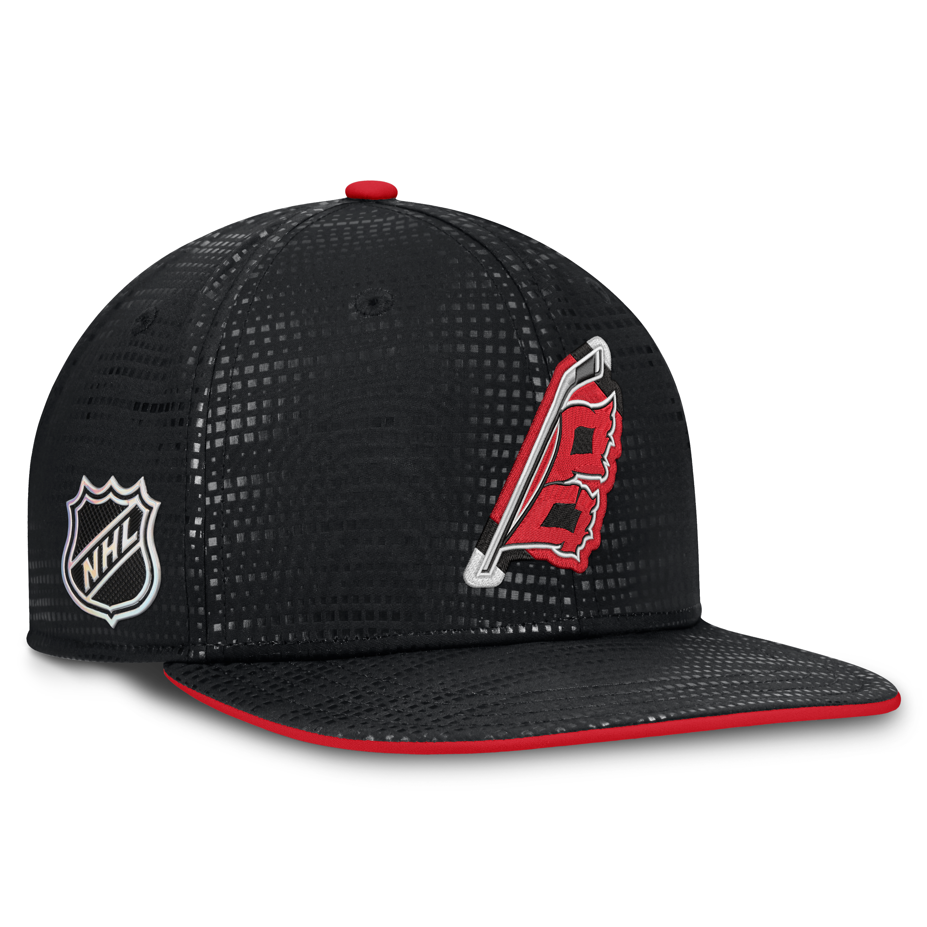 Casquette snapback authentique alternative noire des Hurricanes de la Caroline pour homme de Fanatics