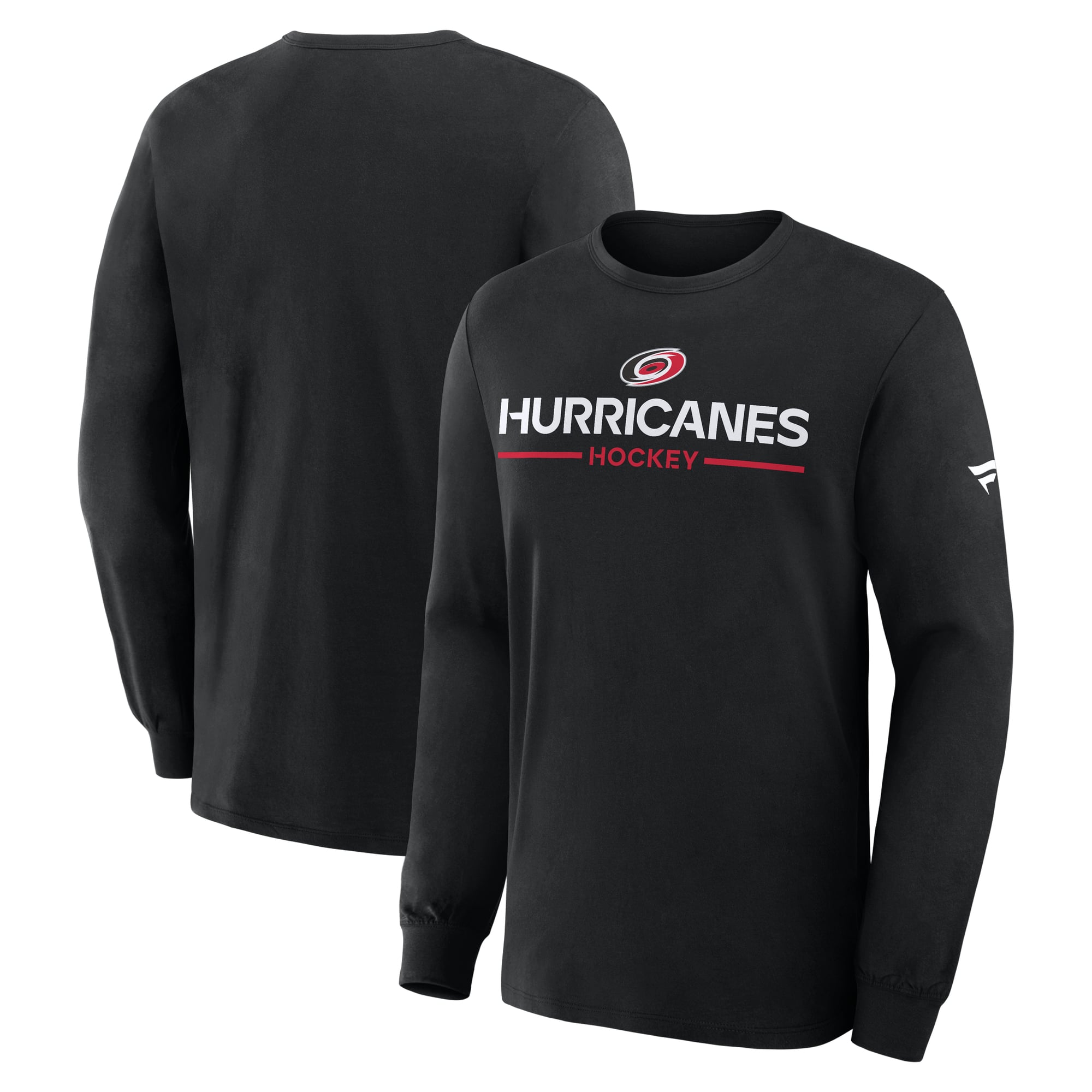 T-shirt à manches longues authentique Pro Primary noir des Hurricanes de la Caroline Fanatics pour homme