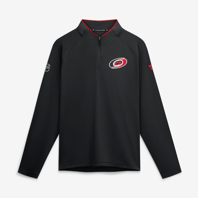 Men's Carolina Hurricanes Fanatics Black Authentic Pro Rink Lightweight Quarter-Zip Pullover