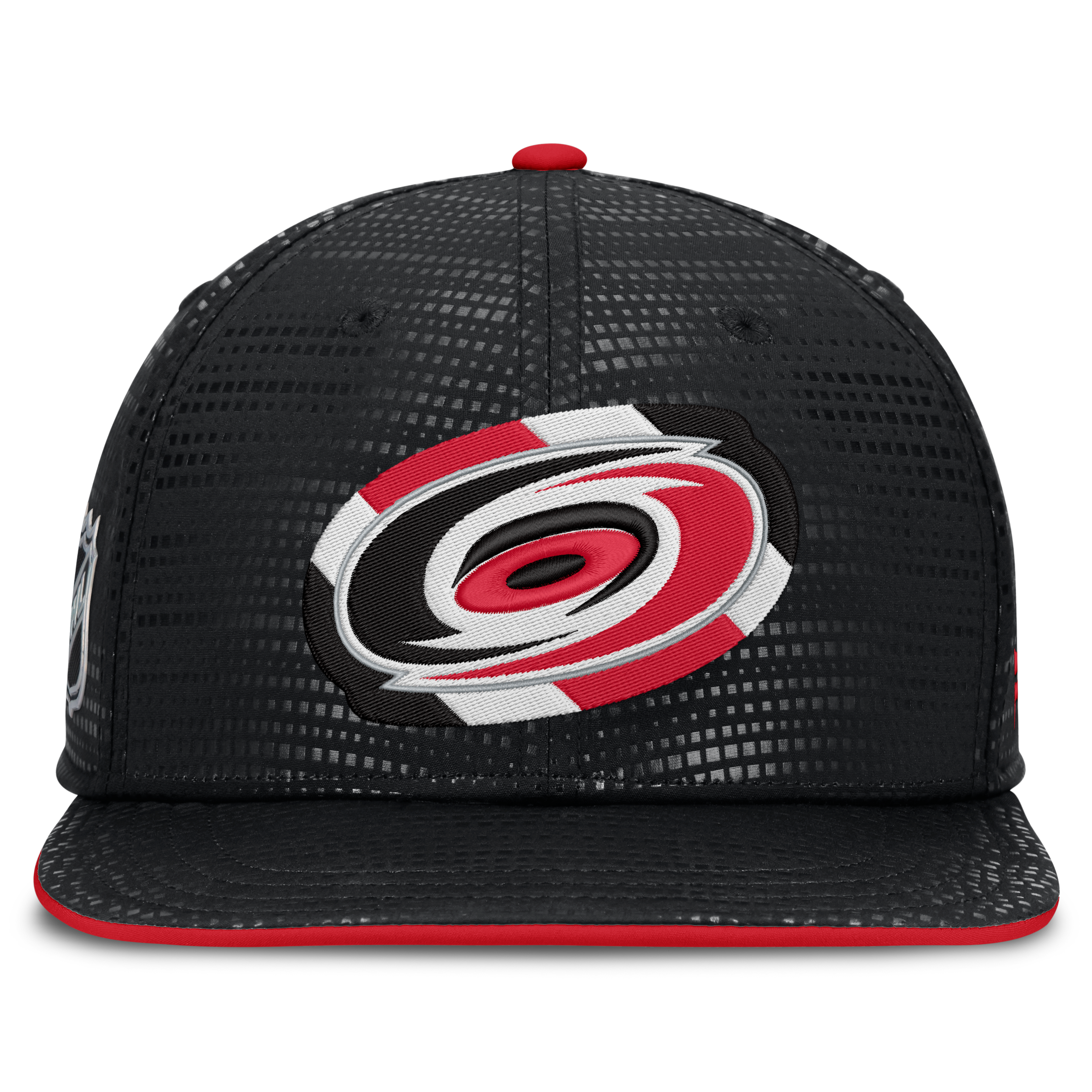 Men's Fanatics Black Carolina Hurricanes Authentic Pro Rink Square Visor Snapback Hat