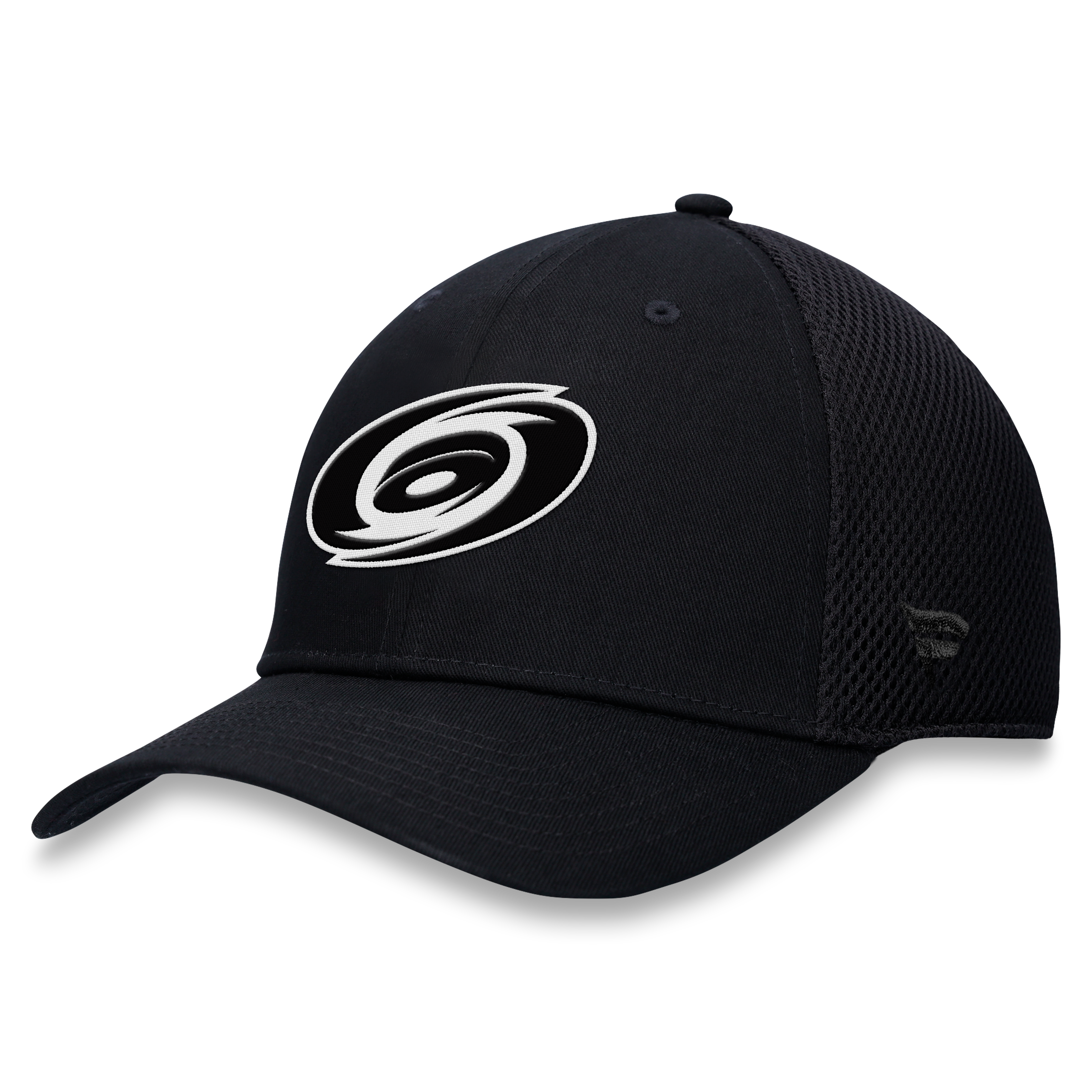 Casquette extensible à dos en maille ton sur Fanatics pour homme, noire, Carolina Hurricanes