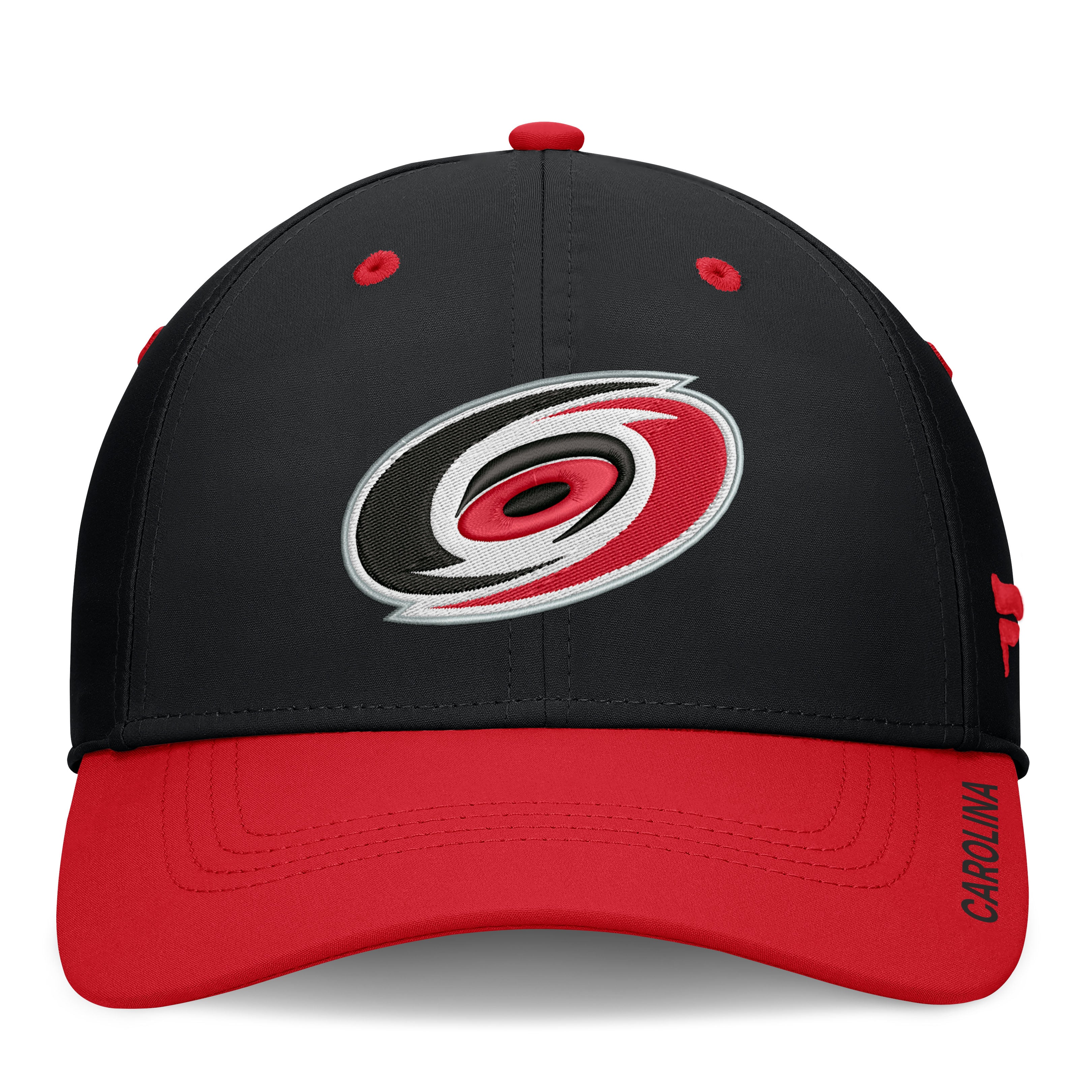 Men's Fanatics Black/Red Carolina Hurricanes Authentic Pro Rink Stretch Hat
