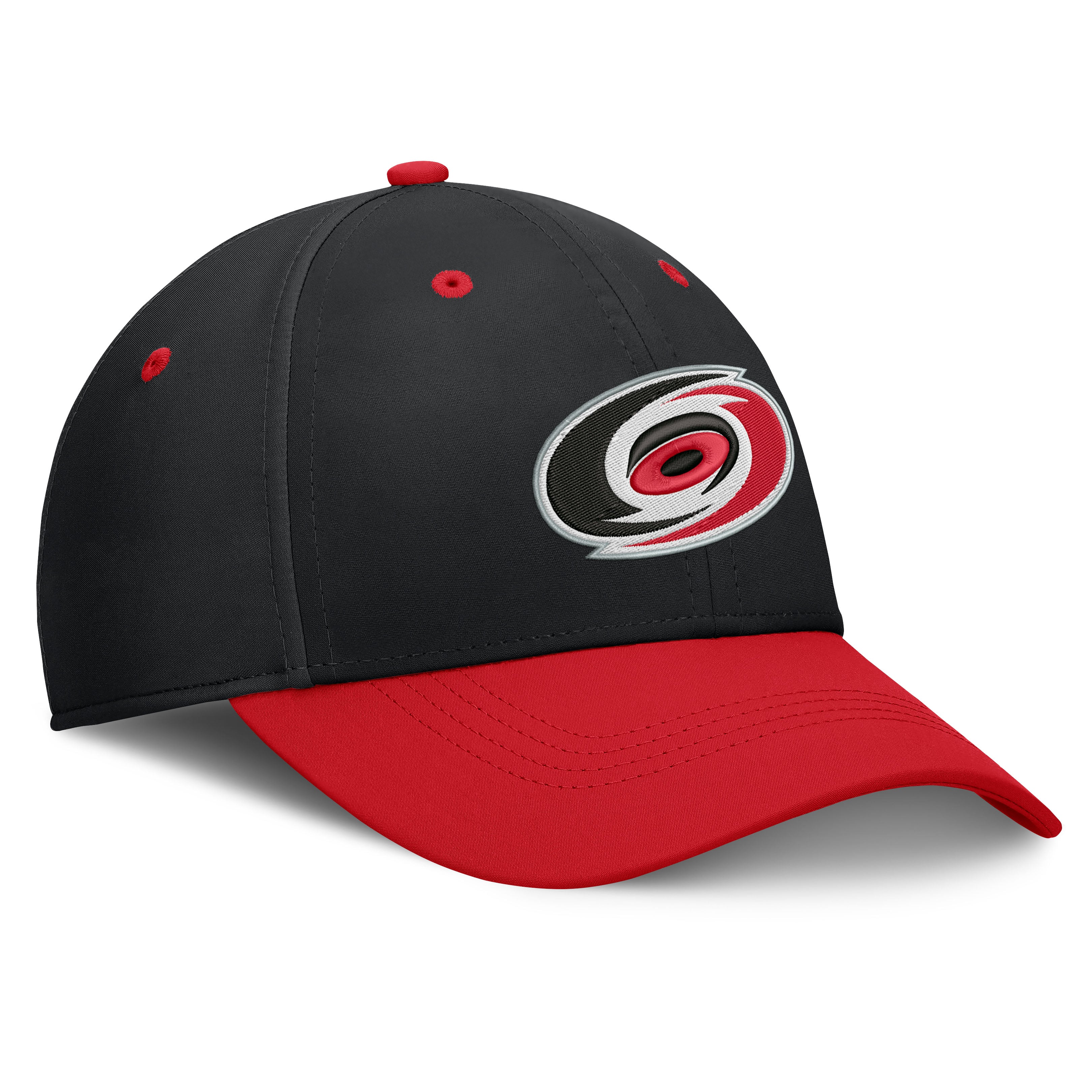 Men's Fanatics Black/Red Carolina Hurricanes Authentic Pro Rink Stretch Hat