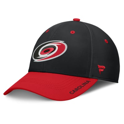 Men's Carolina Hurricanes Fanatics Black/Red Authentic Pro Rink Stretch Hat