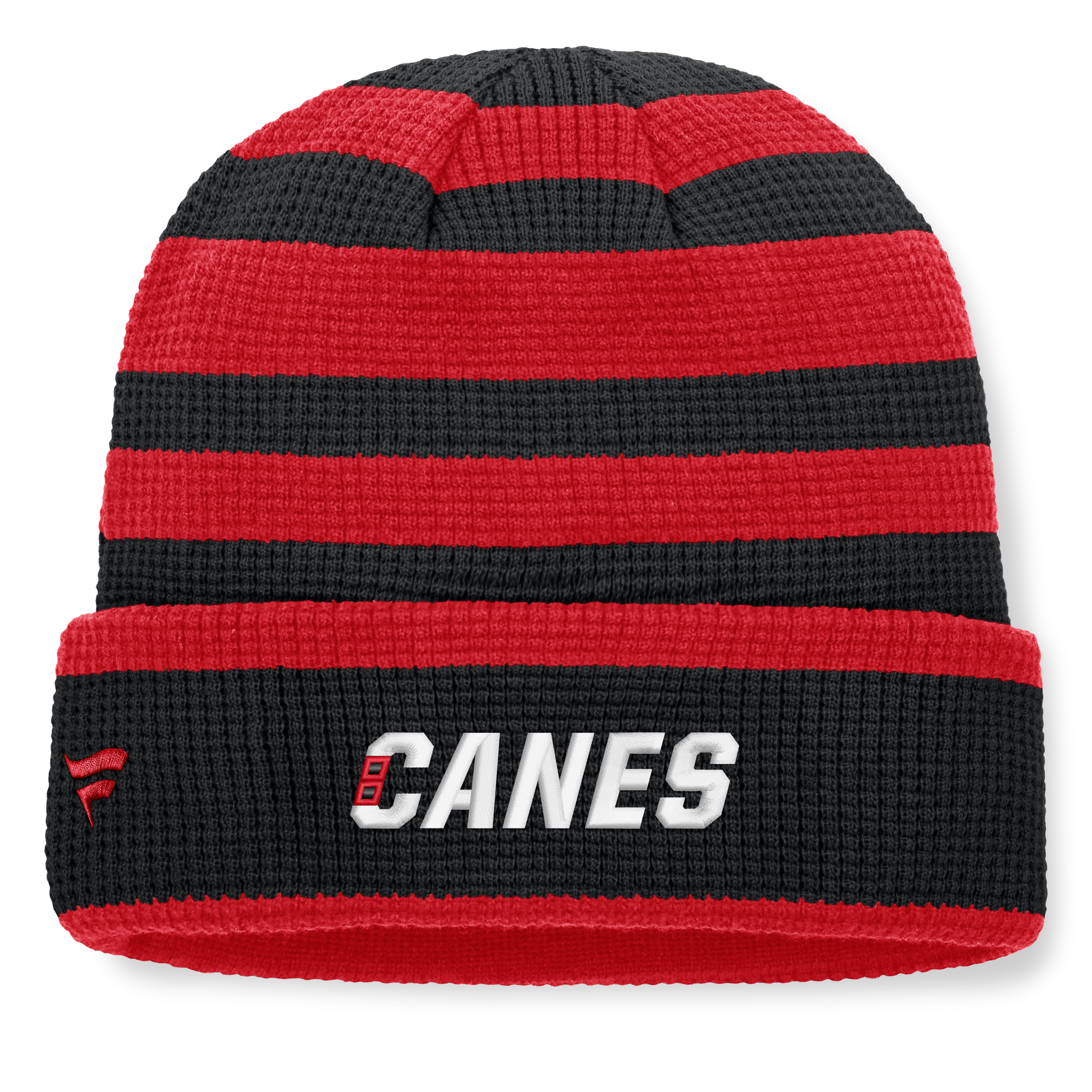 Men's Fanatics Black/Red Carolina Hurricanes Fundamental Steady Cuffed Knit Hat