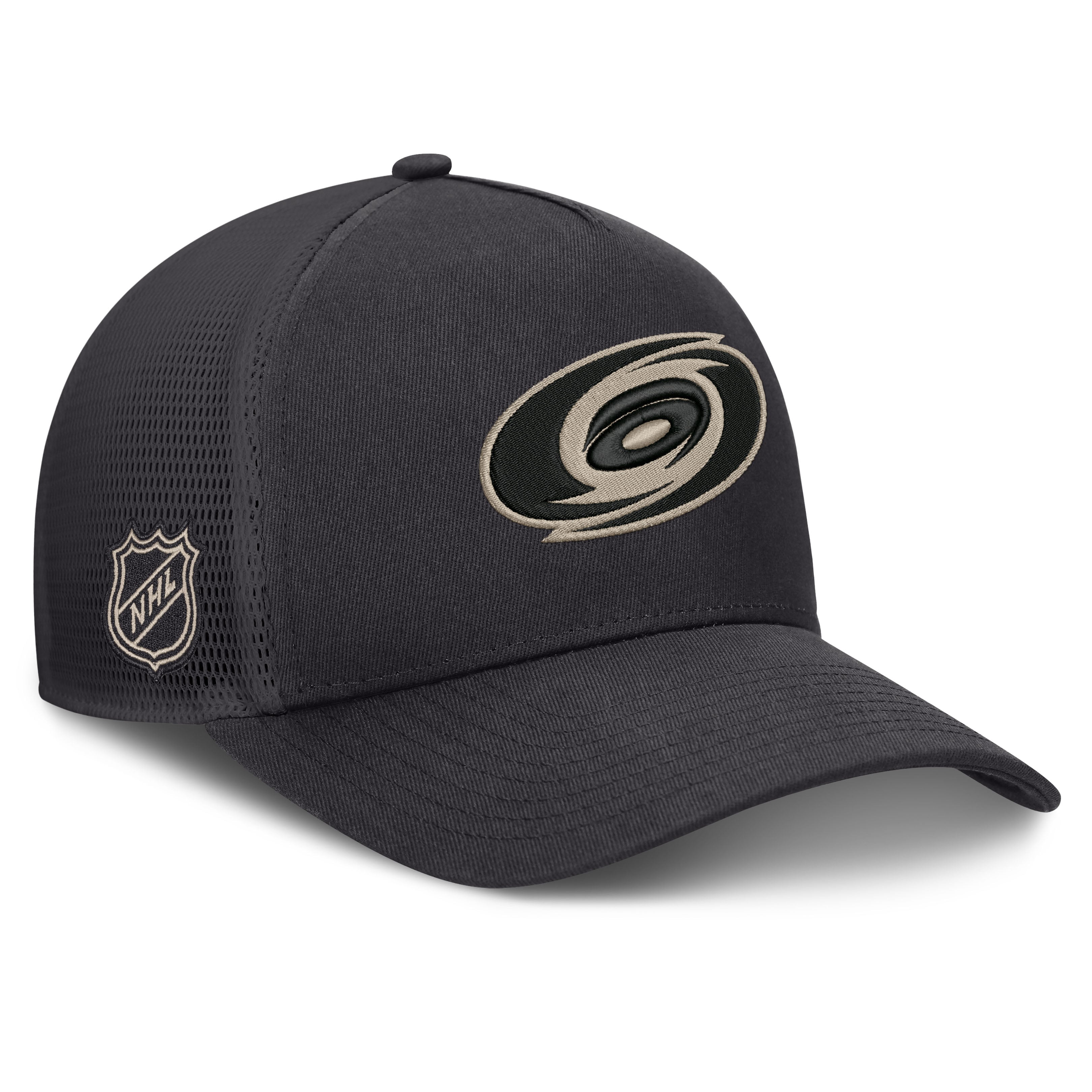 Men's Fanatics Charcoal Carolina Hurricanes Road Soft Wash A-Frame Meshback Hat