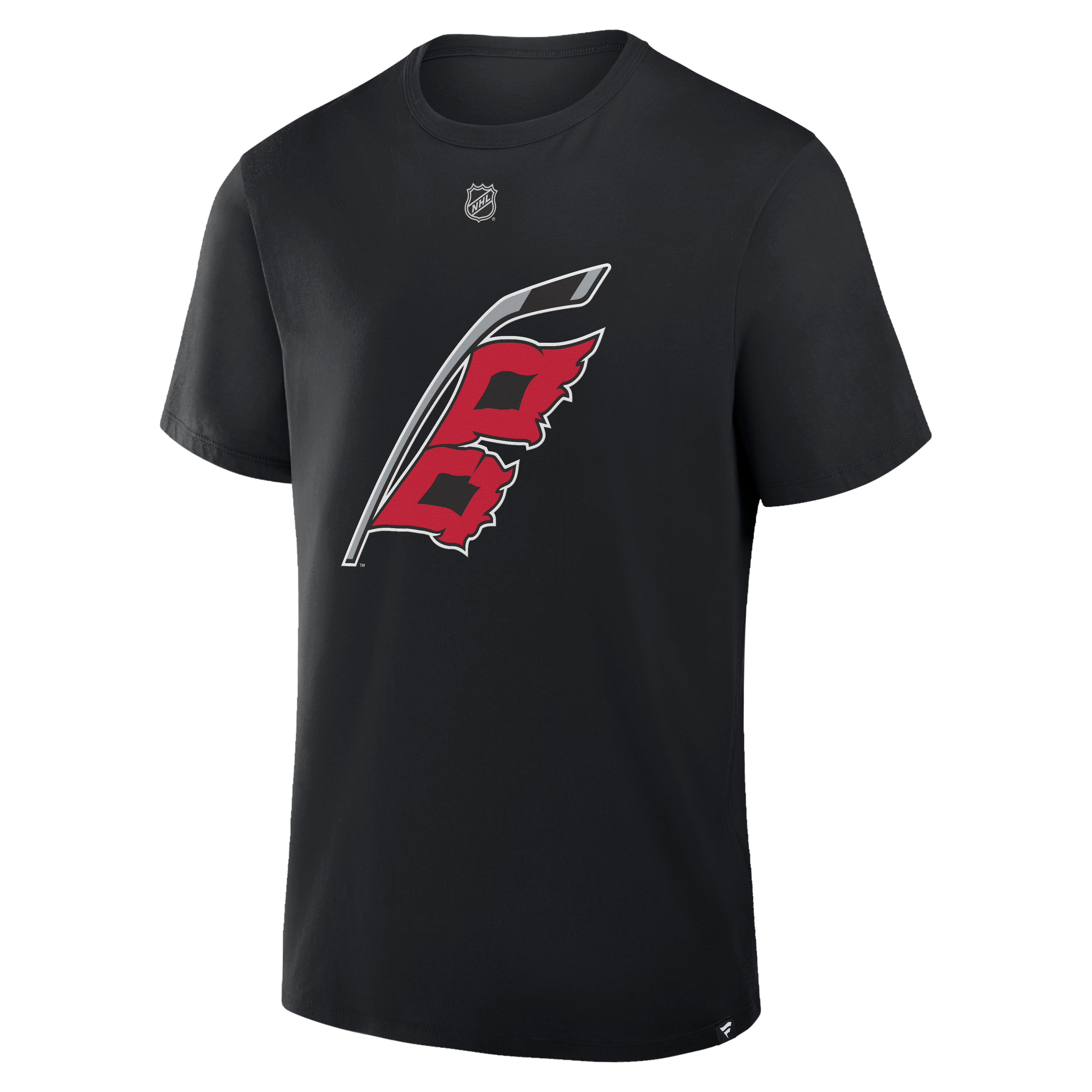 Men's Fanatics Logan Stankoven Black Carolina Hurricanes Authentic Stack Name & Number T-Shirt