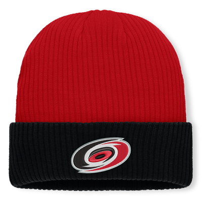 Men's Carolina Hurricanes Fanatics Red Authentic Pro Rink Cuffed Knit Hat