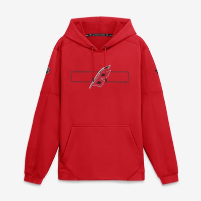 Men's Carolina Hurricanes Fanatics Red Authentic Pro Rink Fleece Pullover Hoodie