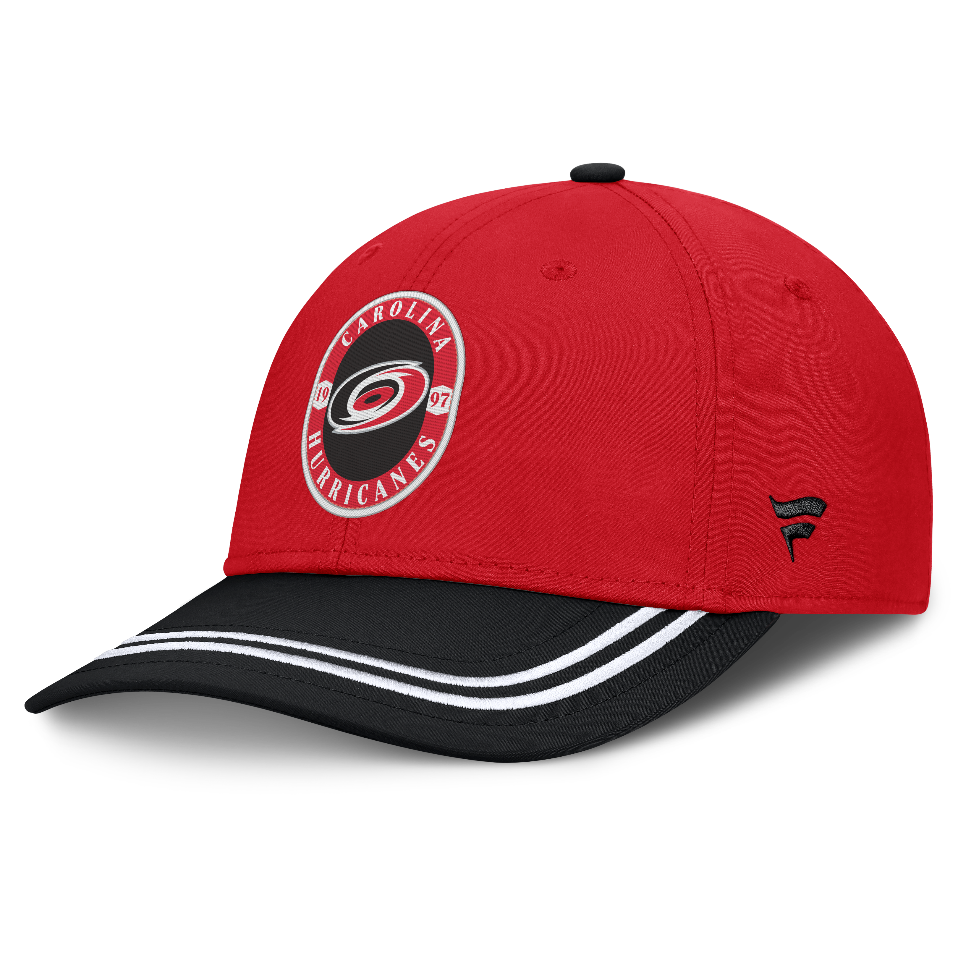 Casquette extensible Fanatics rouge/noire Carolina Hurricanes pour homme
