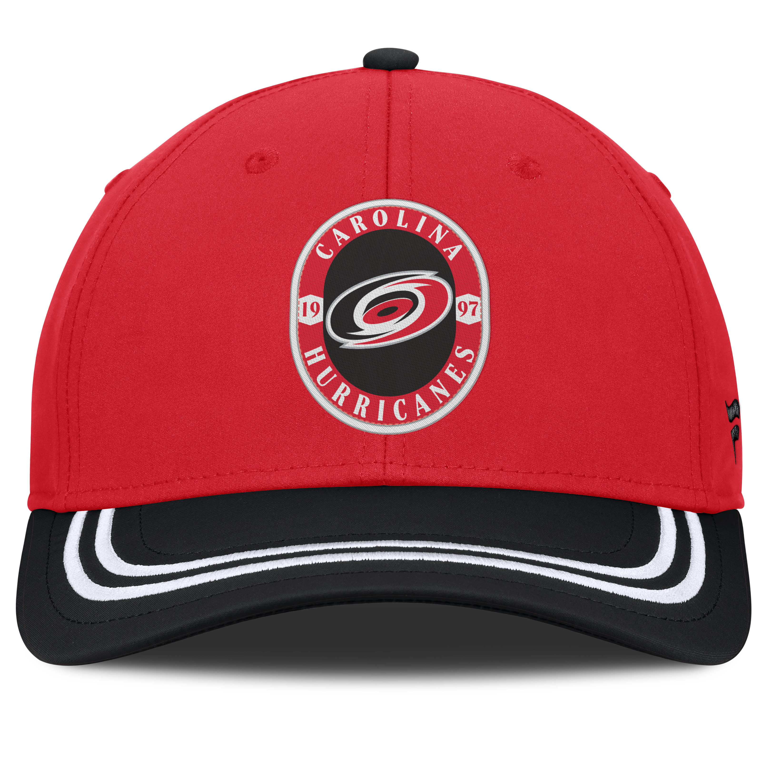 Casquette extensible Fanatics rouge/noire Carolina Hurricanes pour homme
