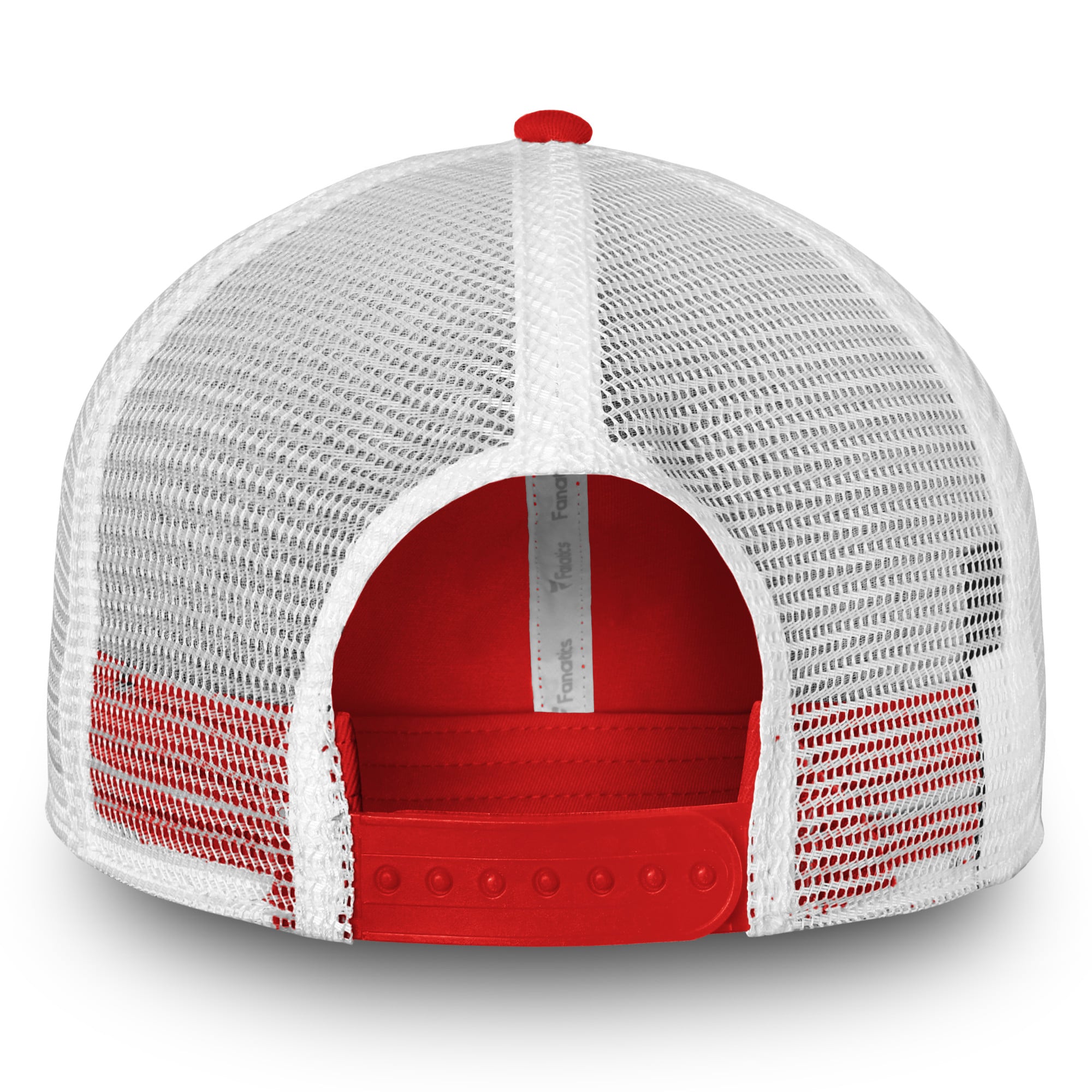 Men's Fanatics Red/White Carolina Hurricanes Core Primary Logo Trucker Adjustable Hat